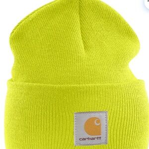 Adult Carhartt Knit Cuffed Beanie Bright Lime Work Beanie